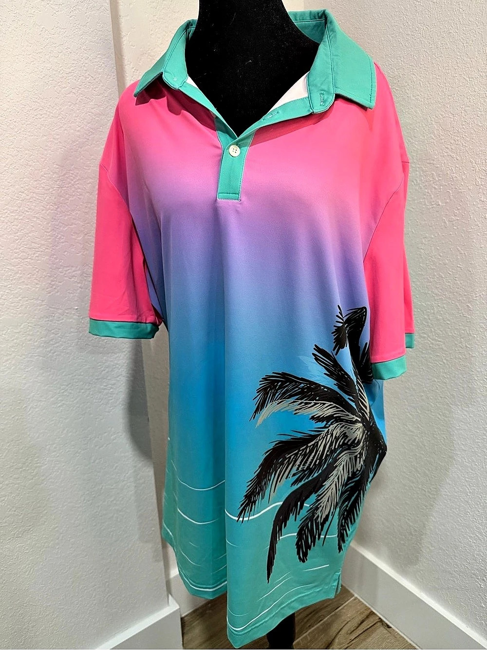 Ombre Palm Tree Polo